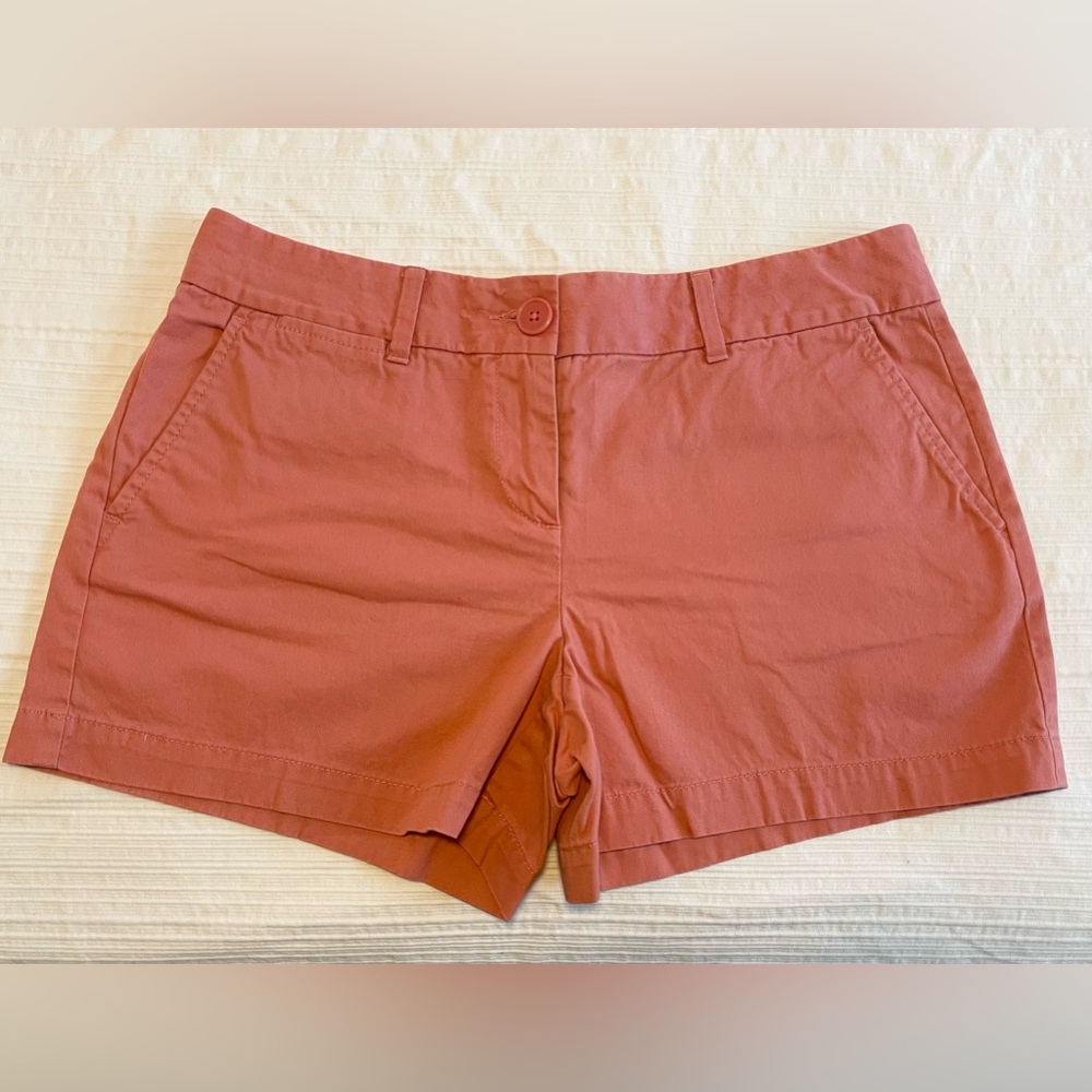 NWOT Loft orange chino shorts